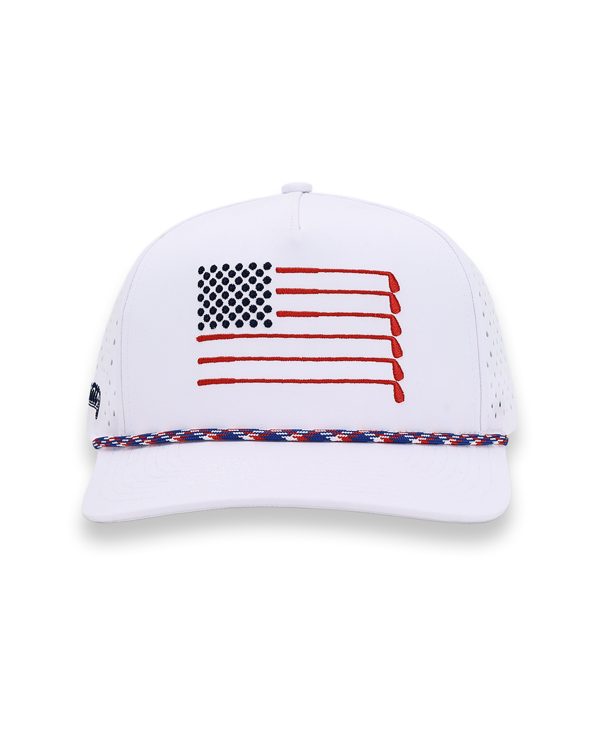 2putt American Flag Rope Flat Bill Hat - Alternate Angle