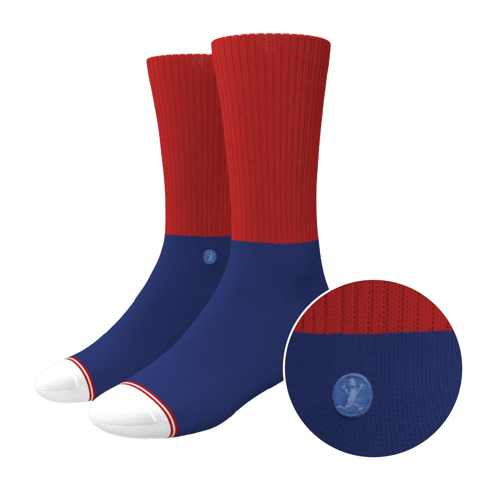 The Fourth | Patriotic Red and Blue Heel Hammock™ Crew Socks - MENLL