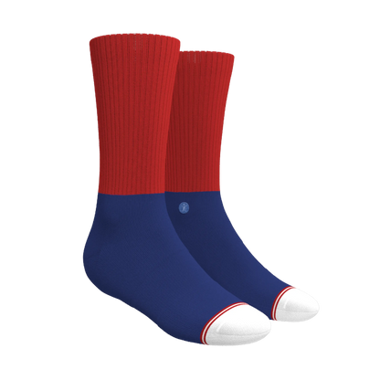 The Fourth | Patriotic Red and Blue Heel Hammock™ Crew Socks - MENLL