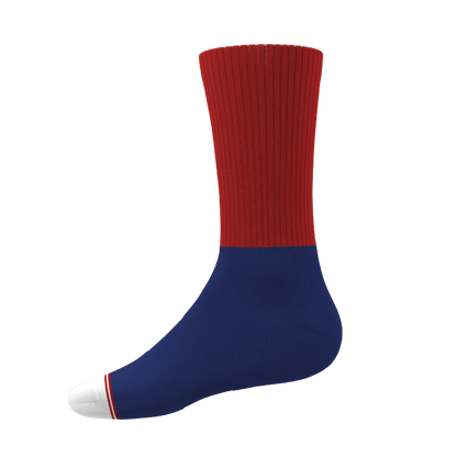 The Fourth | Patriotic Red and Blue Heel Hammock™ Crew Socks - MENLL