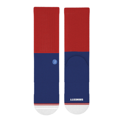 The Fourth | Patriotic Red and Blue Heel Hammock™ Crew Socks - MENLL