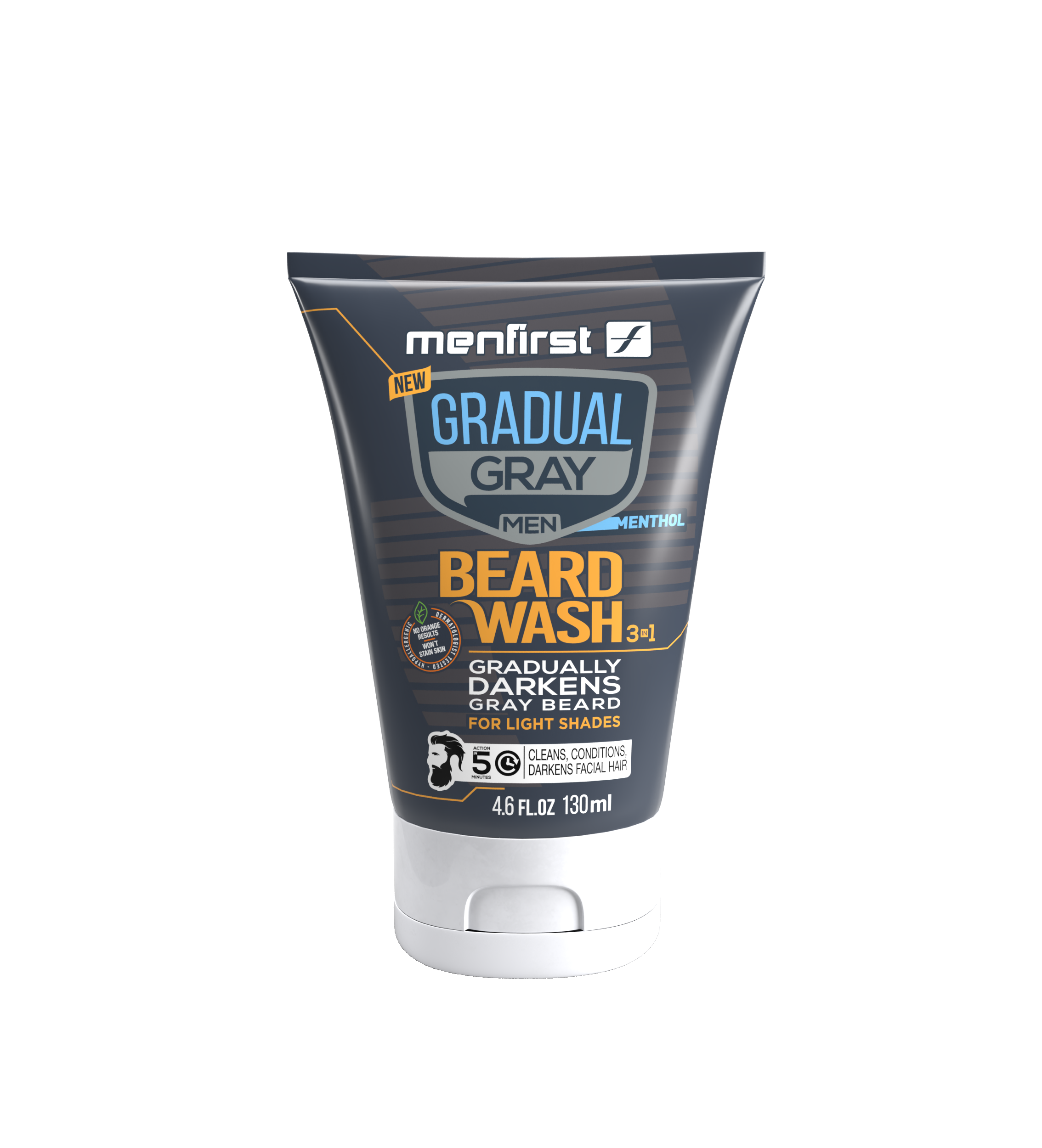 Menfirst Gradual Gray - Beard Wash - Darkening Formula - 1 Pack - 4.6 Menfirst