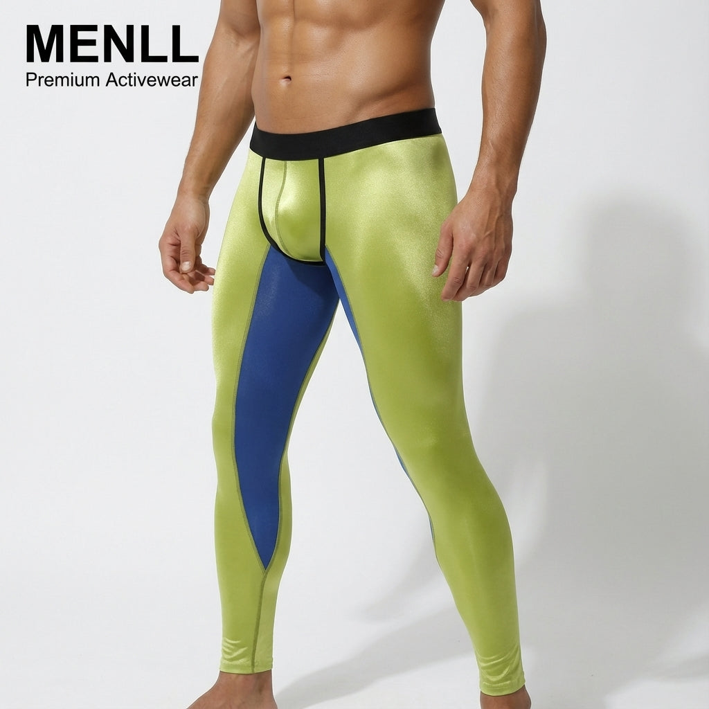 Mens Ultra Thin High Elastic Warm Pants Nylon Spandex