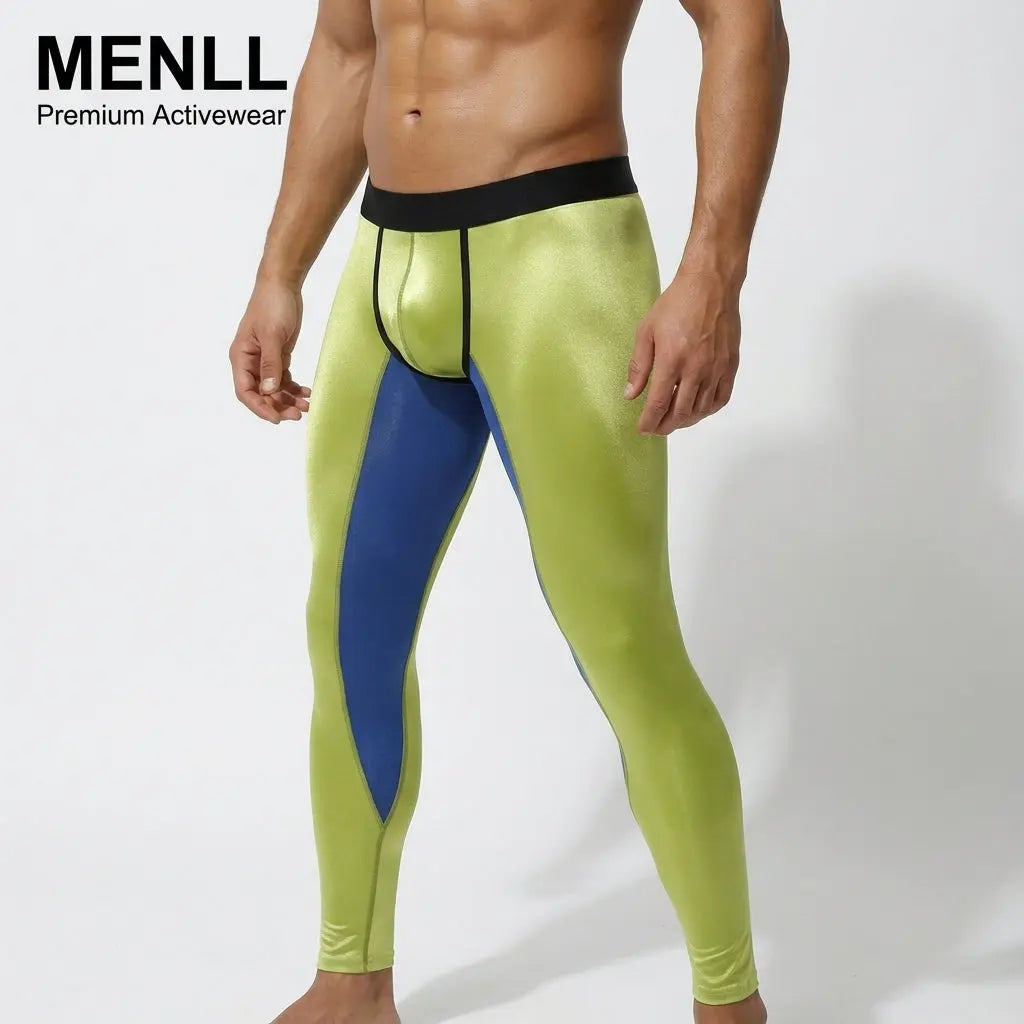 MENLL Mens Ultra Thin Warm Base Layer Pants Nylon Spandex For Active Athletes Second Skin Comfort - MENLL