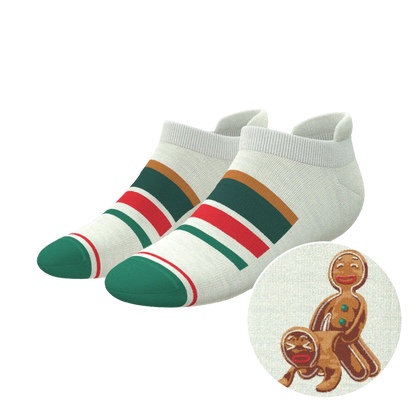 The Ginger Rail | Gingerbread Heel Hammock™ Ankle Socks - MENLL