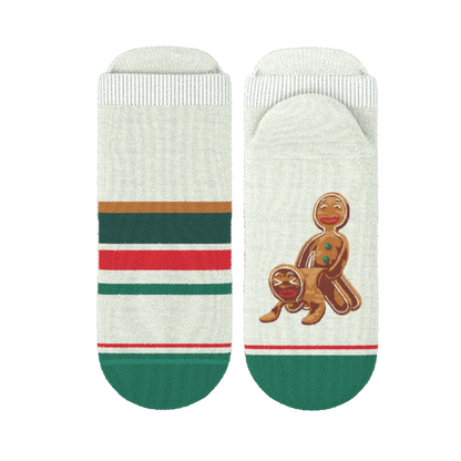 The Ginger Rail | Gingerbread Heel Hammock™ Ankle Socks - MENLL