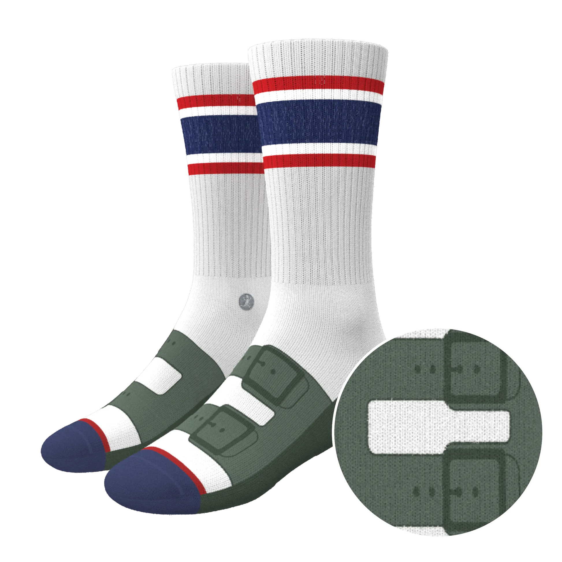 The Granola | Strap Sandal Heel Hammock™ Crew Socks - MENLL