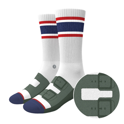 The Granola | Strap Sandal Heel Hammock™ Crew Socks - MENLL