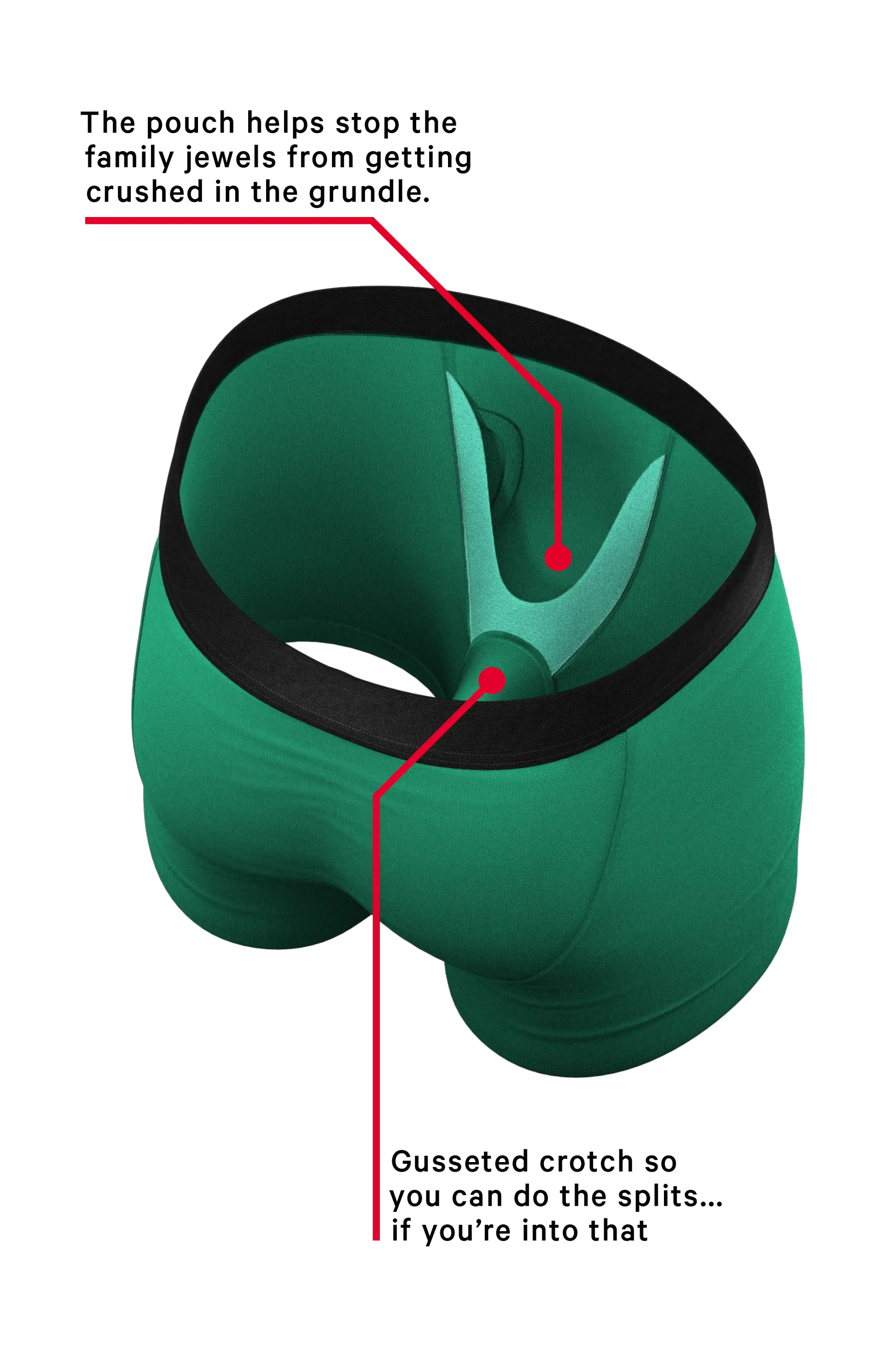 The Green Boys | Men's Green Ball Hammock® Pouch Underwear With Fly - MENLL