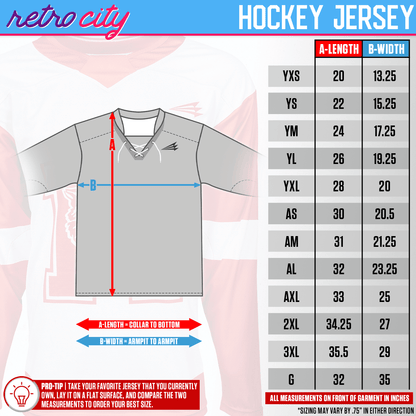 Retro City Threads Dreamfinders Lace-up Hockey Jersey Sweater - Back View