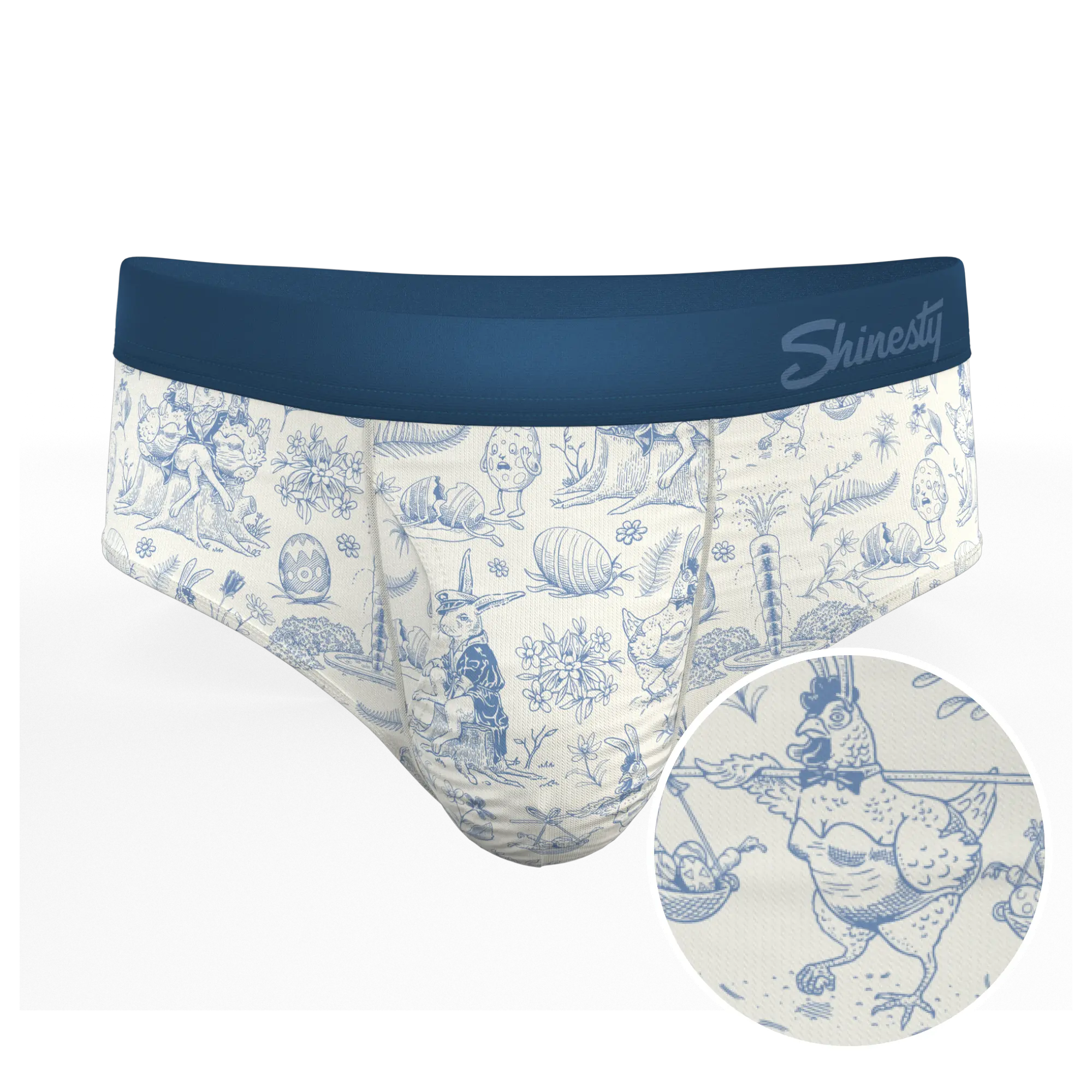 The Hot Cottontail | Easter Toile Ball Hammock® Pouch Underwear Briefs - MENLL