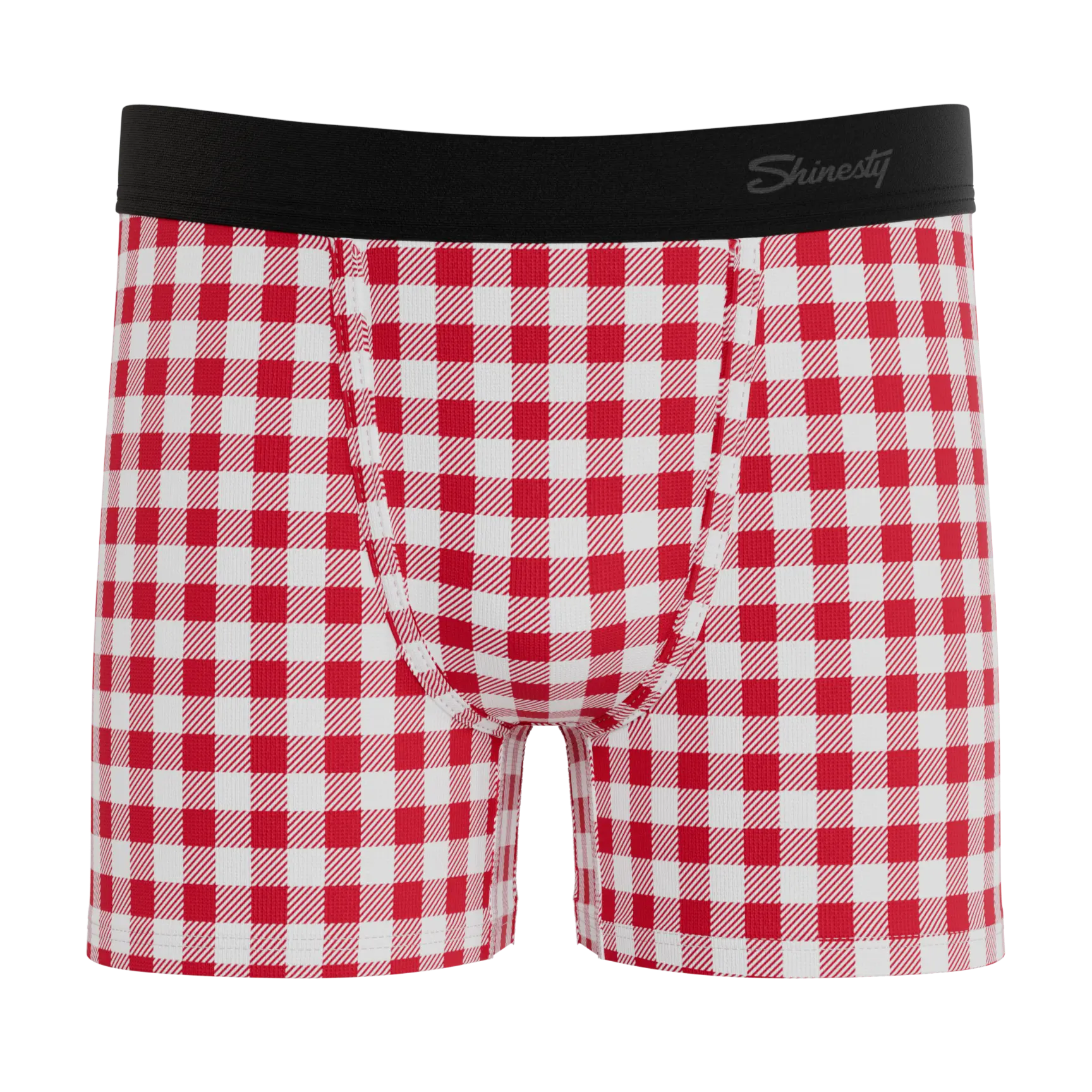 The Hot Diggity | Red Gingham Boy's Boxer Briefs Shinesty