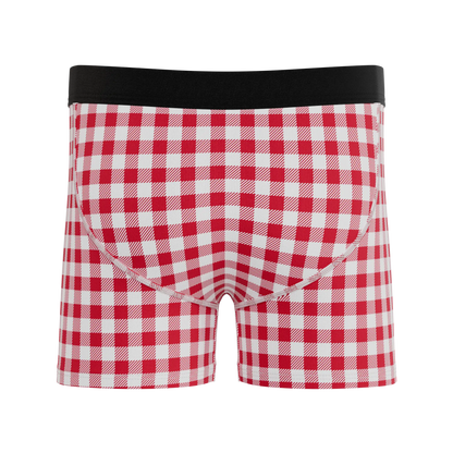 The Hot Diggity | Red Gingham Boy's Boxer Briefs Shinesty