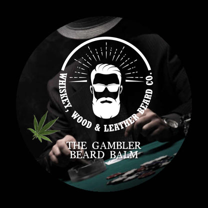 The Gambler Beard Balm with sophisticated fragrance of tobacco, leather, and musk.