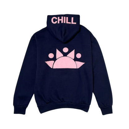 zen zip serenity applique-classic navy/bubblegum pink chill life style