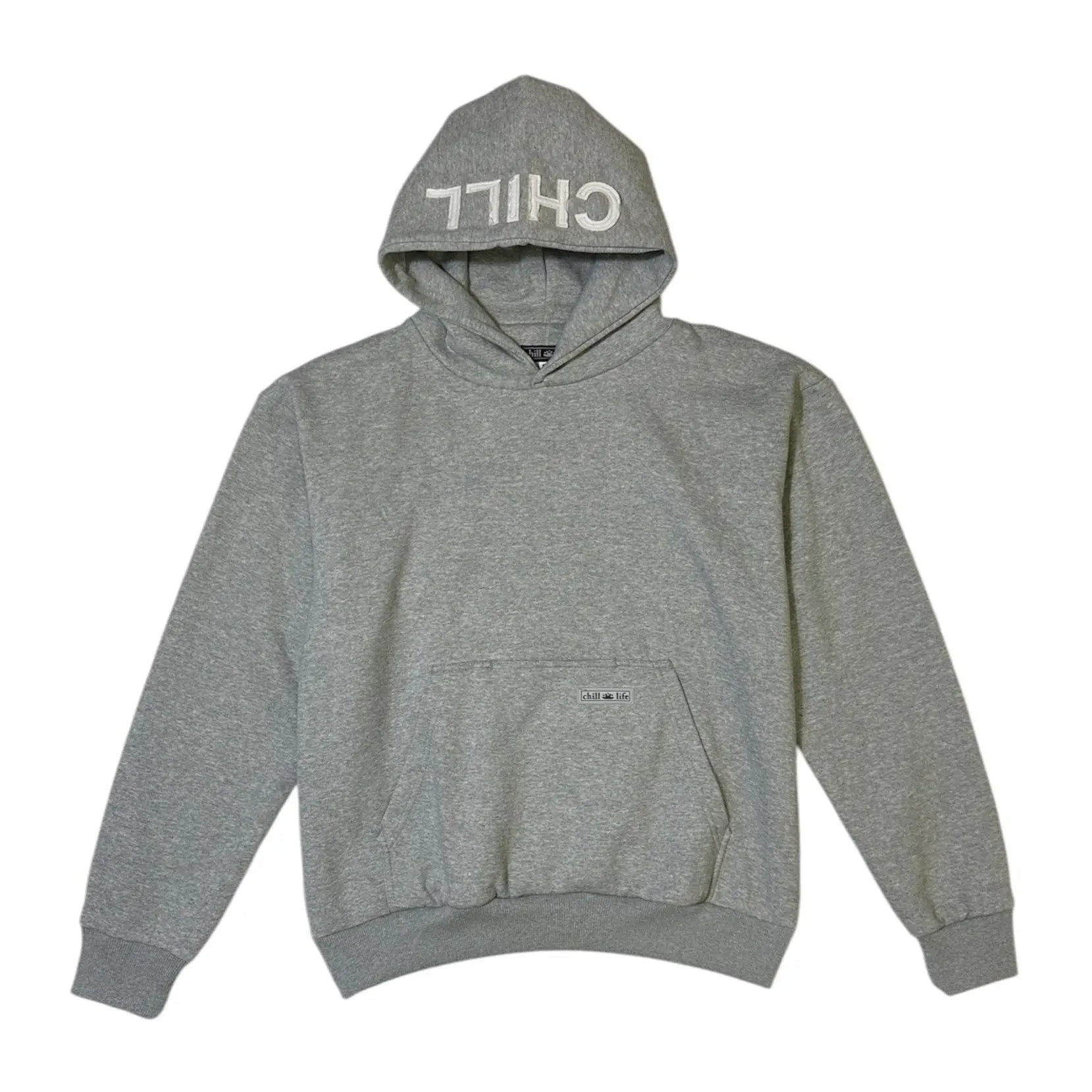 Zen Zip Serenity Applique-Heather Grey/White chill life style
