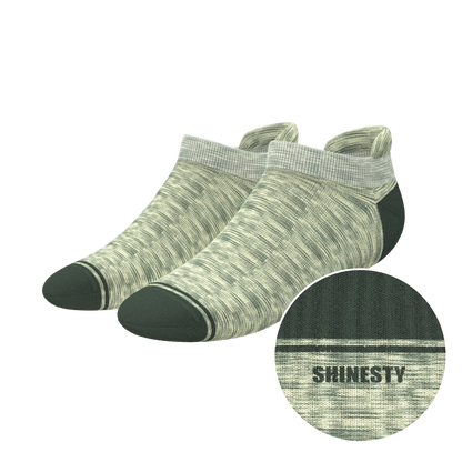 The Illusion | Green Pattern Heel Hammock™ Ankle Socks - MENLL