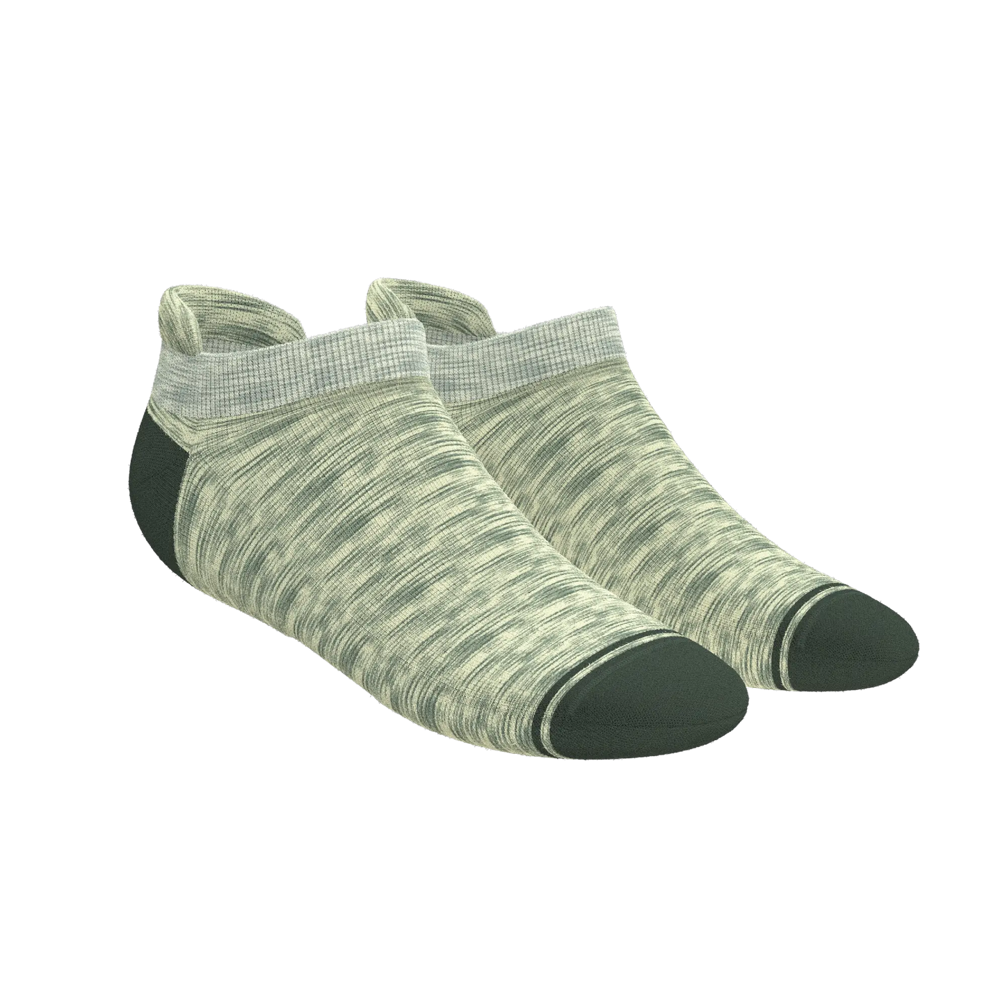 The Illusion | Green Pattern Heel Hammock™ Ankle Socks - MENLL