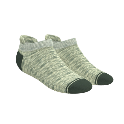 The Illusion | Green Pattern Heel Hammock™ Ankle Socks - MENLL