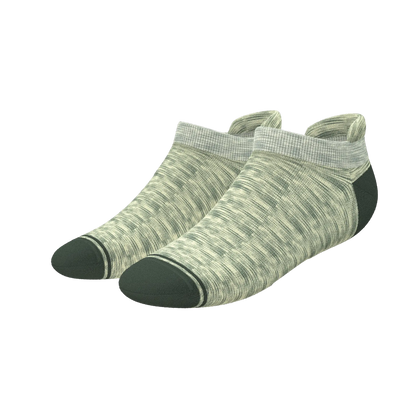 The Illusion | Green Pattern Heel Hammock™ Ankle Socks - MENLL