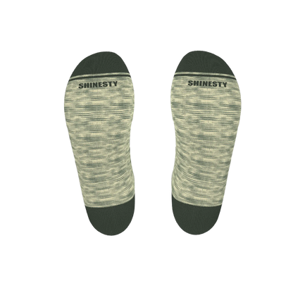 The Illusion | Green Pattern Heel Hammock™ Ankle Socks - MENLL