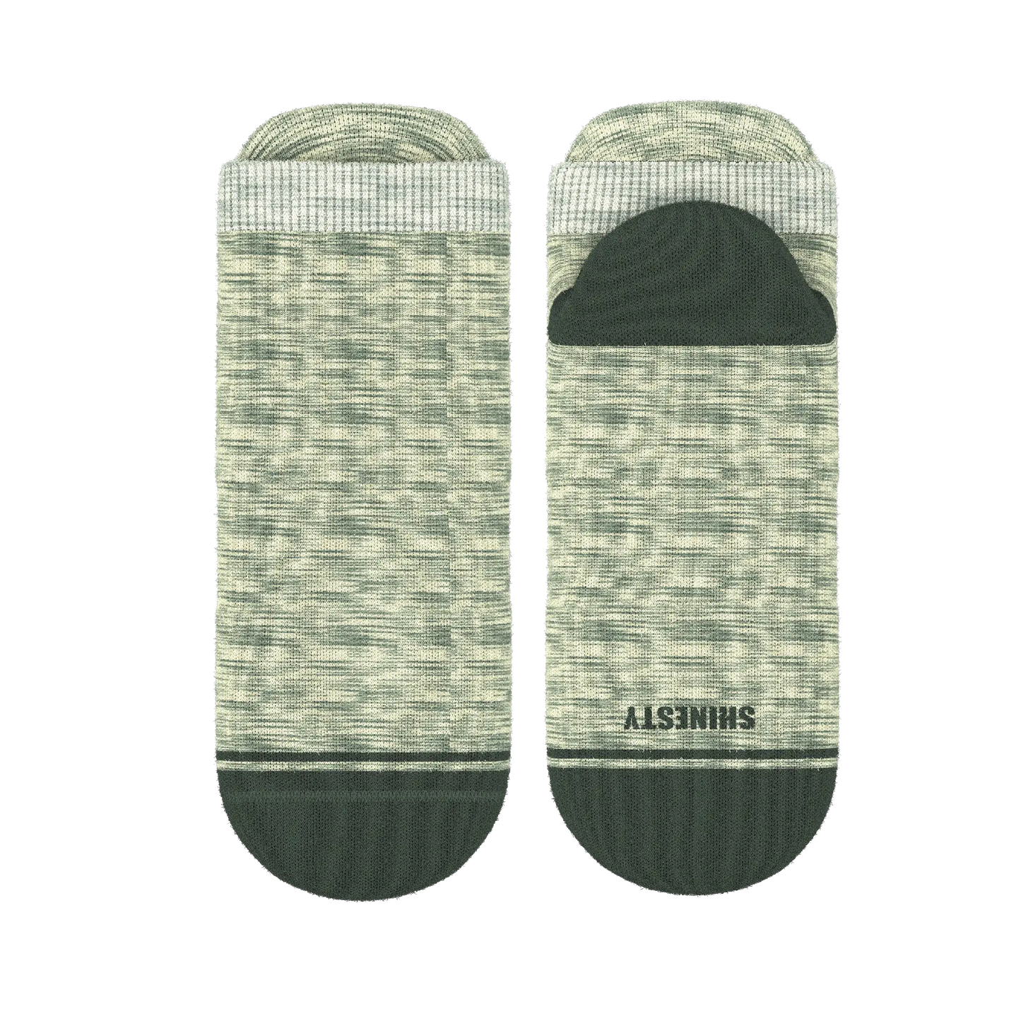 The Illusion | Green Pattern Heel Hammock™ Ankle Socks - MENLL
