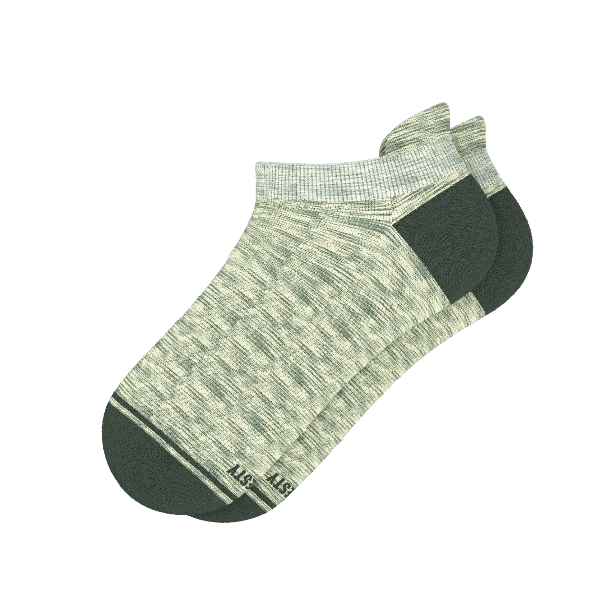 The Illusion | Green Pattern Heel Hammock™ Ankle Socks - MENLL