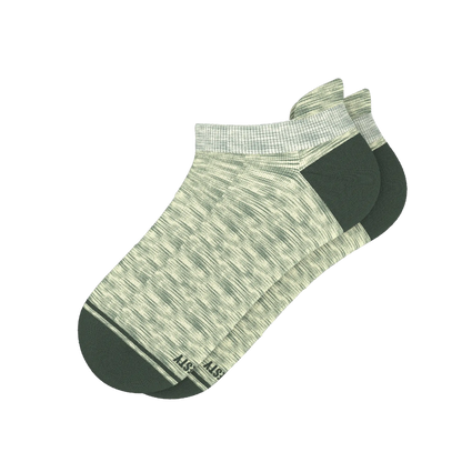 The Illusion | Green Pattern Heel Hammock™ Ankle Socks - MENLL