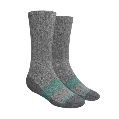 The Intramural Champ | Gray Stay Weird Heel Hammock™ Crew Socks - MENLL