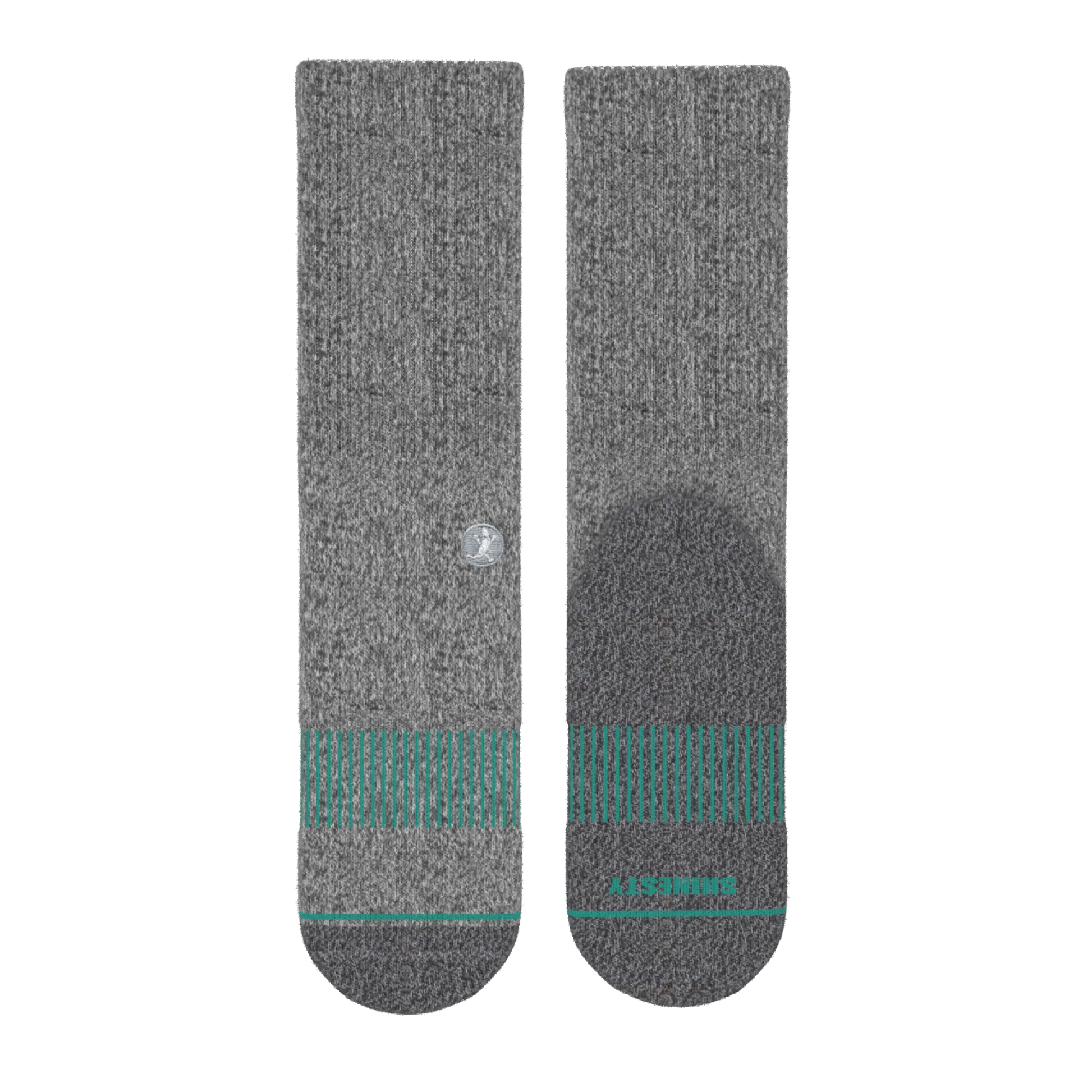 The Intramural Champ | Gray Stay Weird Heel Hammock™ Crew Socks - MENLL