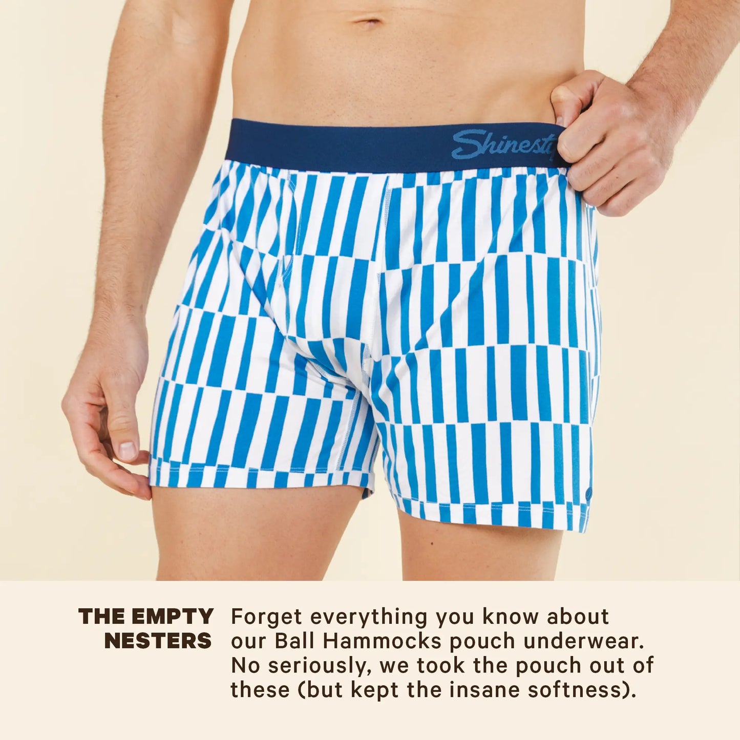 The Hamptons | Blue Mosaic Stripe Boxers - MENLL