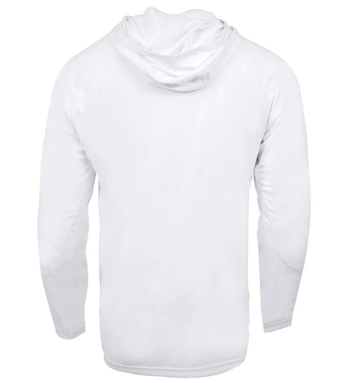 Detail of Hook & Tackle Seamount L/S UV Fishing Hoodie fabric, showcasing the quality UV sun protection material.