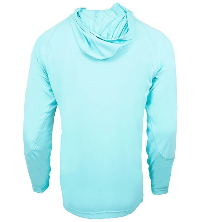 Close-up texture of Hook & Tackle Seamount L/S UV Fishing Hoodie, showcasing its quick-dry, moisture-wicking fabric.