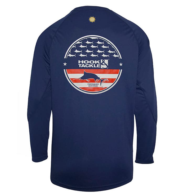 Men's Fins & Stripes L/S UV Fishing Shirt Hook & Tackle