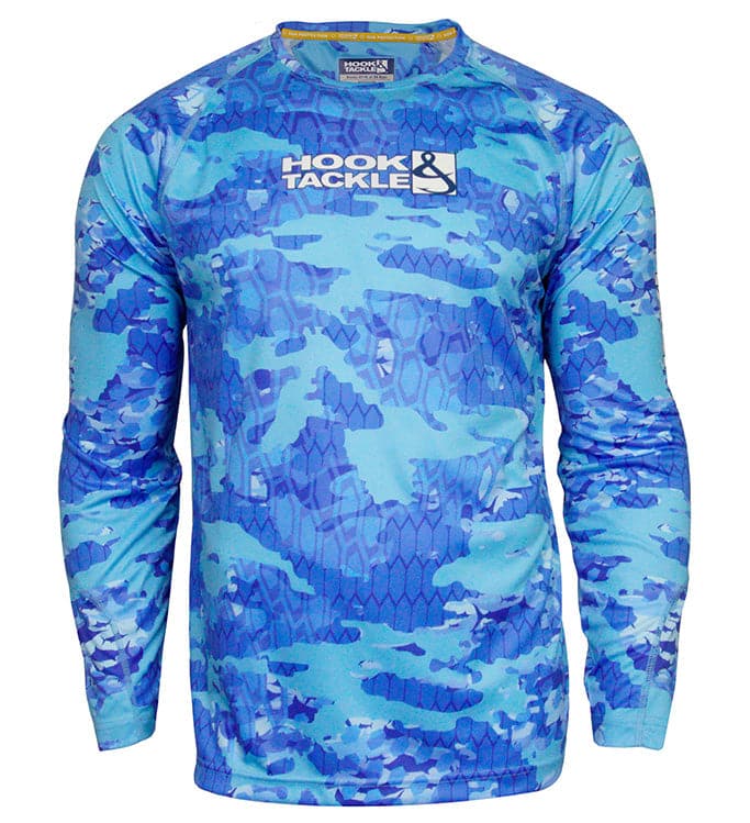Men's Fractal Camo L/S UV Fishing Shirt Hook & Tackle