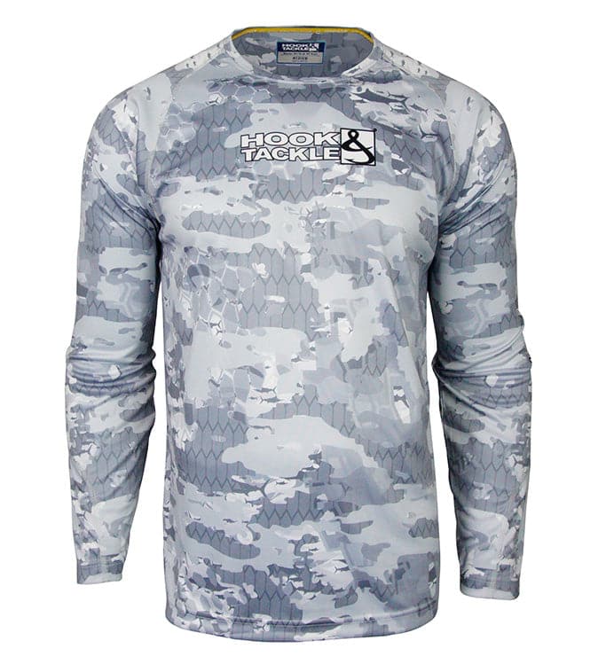 Activewear - Fractal Camo Waves UV Fishing Shirt (8-20) Hook & Tackle
