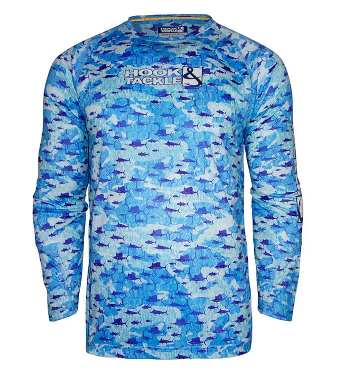 Activewear - Youth Billfish Texture UV Fishing Shirt (8-20) Hook & Tackle