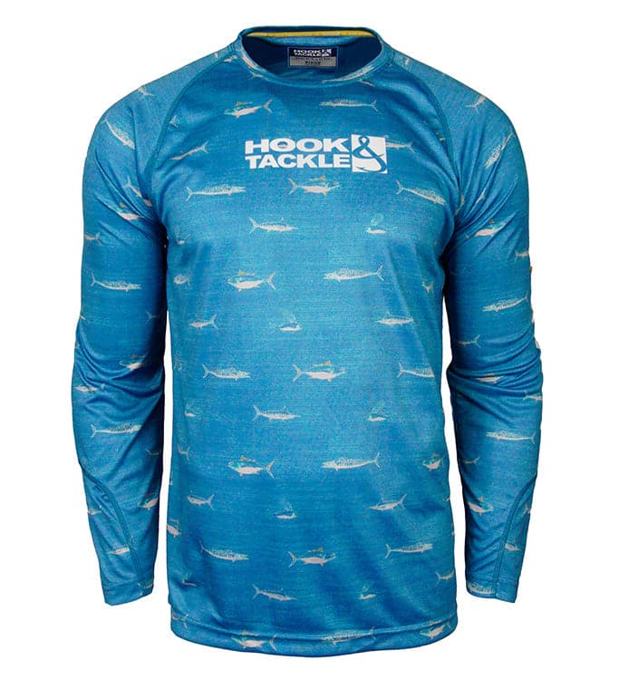 Men's Offshore Fish L/S UV Fishing Shirt Hook & Tackle