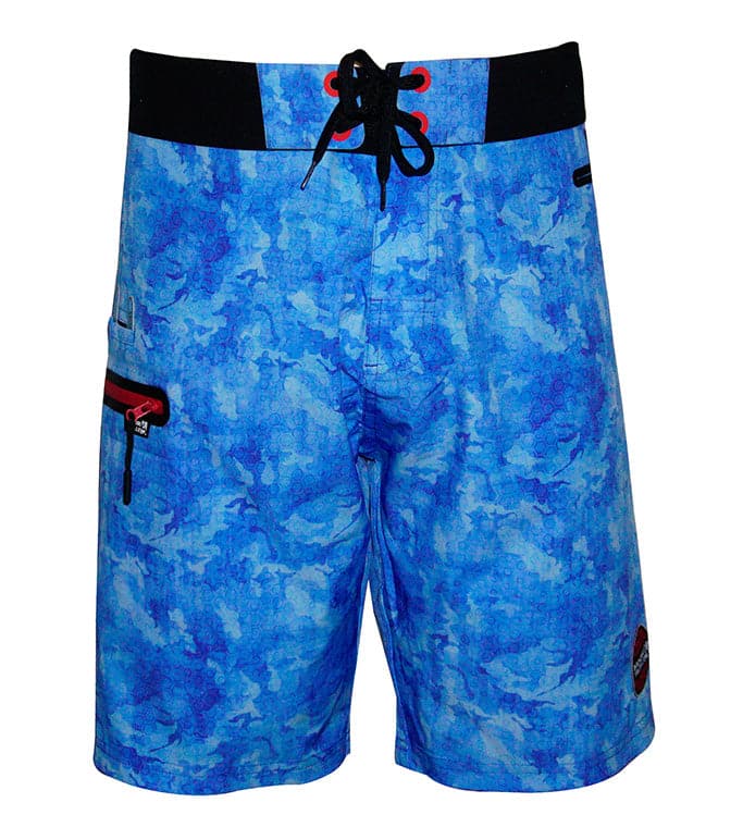Shorts - Men's Camo Hex Stretch Fishing Boardshort Hook & Tackle