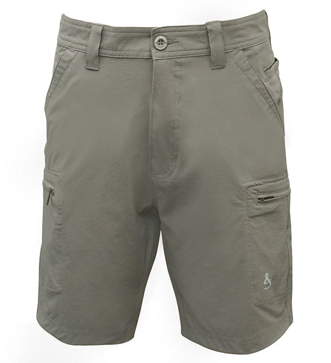 Men's Ripstop Driftwood 4-Way Stretch Fishing Short Hook & Tackle