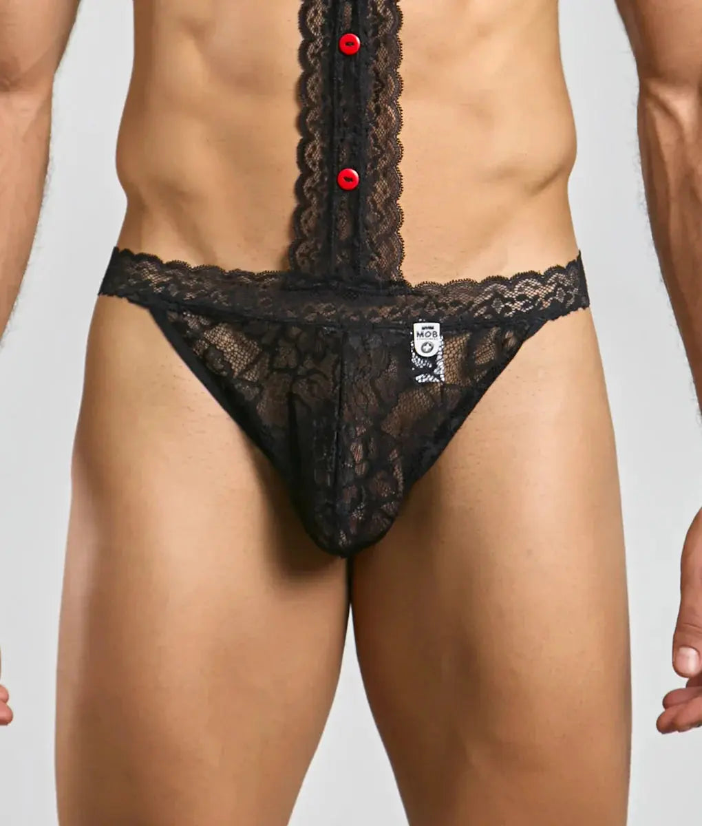 MOB Tuxedo Lace Thong Malebasics