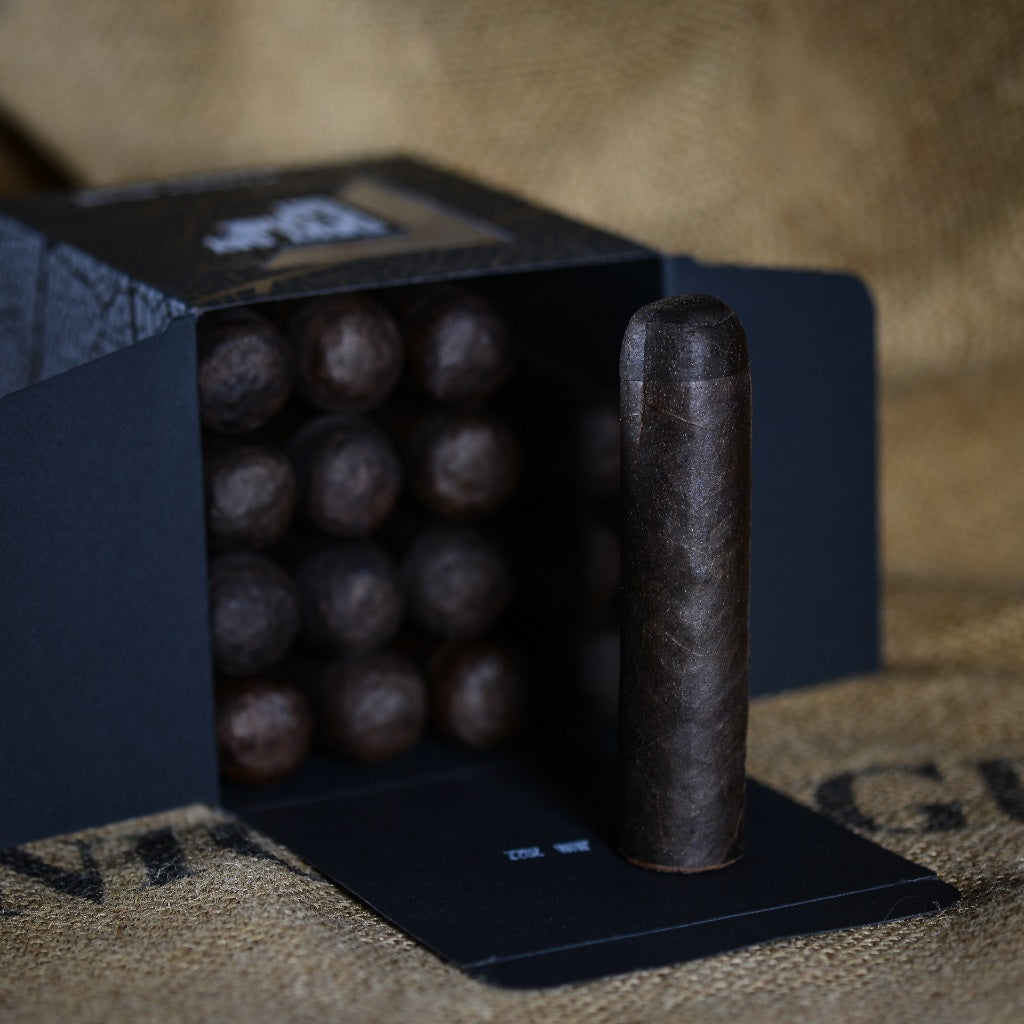 4¼x64 CHONK Maduro cigars in box of 16 with dark San Andres Maduro wrapper.