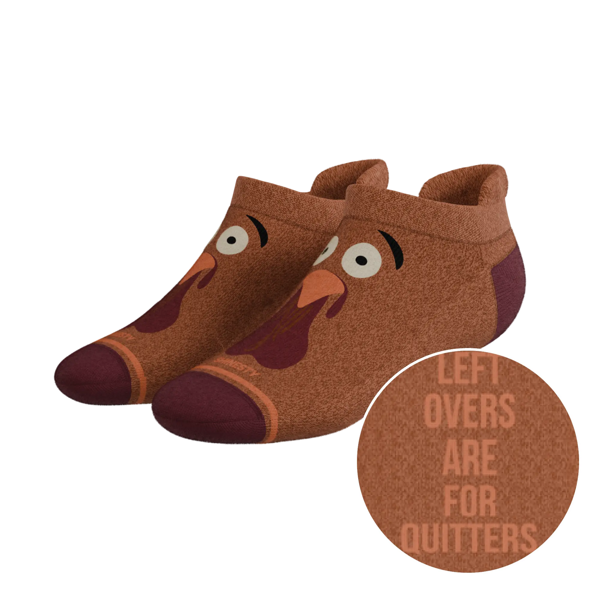 The No Leftovers | Thanksgiving Turkey Heel Hammock™ Ankle Socks Shinesty