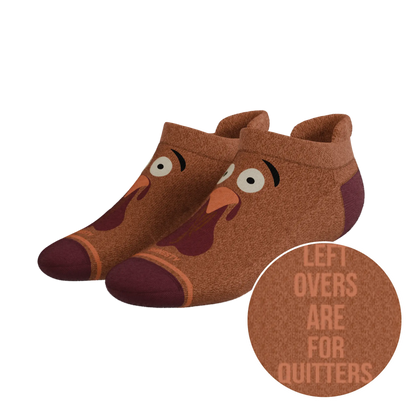 The No Leftovers | Thanksgiving Turkey Heel Hammock™ Ankle Socks Shinesty