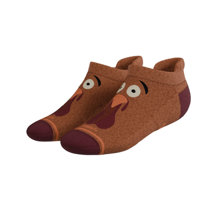 The No Leftovers | Thanksgiving Turkey Heel Hammock™ Ankle Socks Shinesty