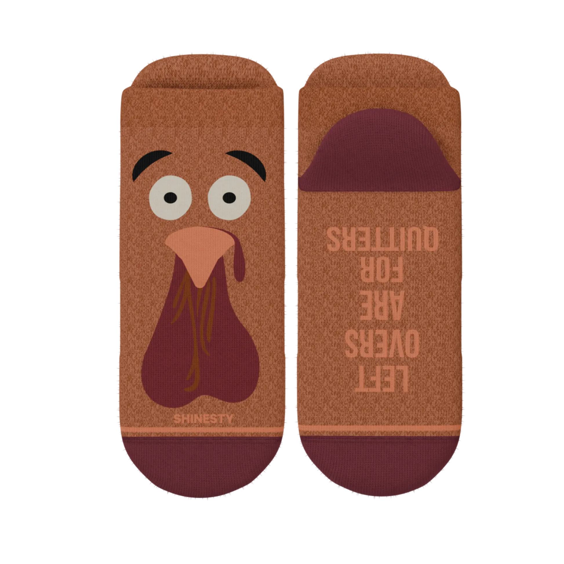 The No Leftovers | Thanksgiving Turkey Heel Hammock™ Ankle Socks Shinesty