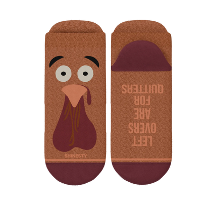The No Leftovers | Thanksgiving Turkey Heel Hammock™ Ankle Socks Shinesty
