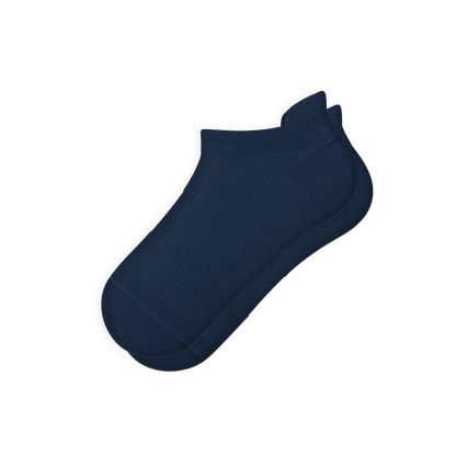 The Ocean Blue | Chambray Heather Heel Hammock™ Ankle Socks - MENLL