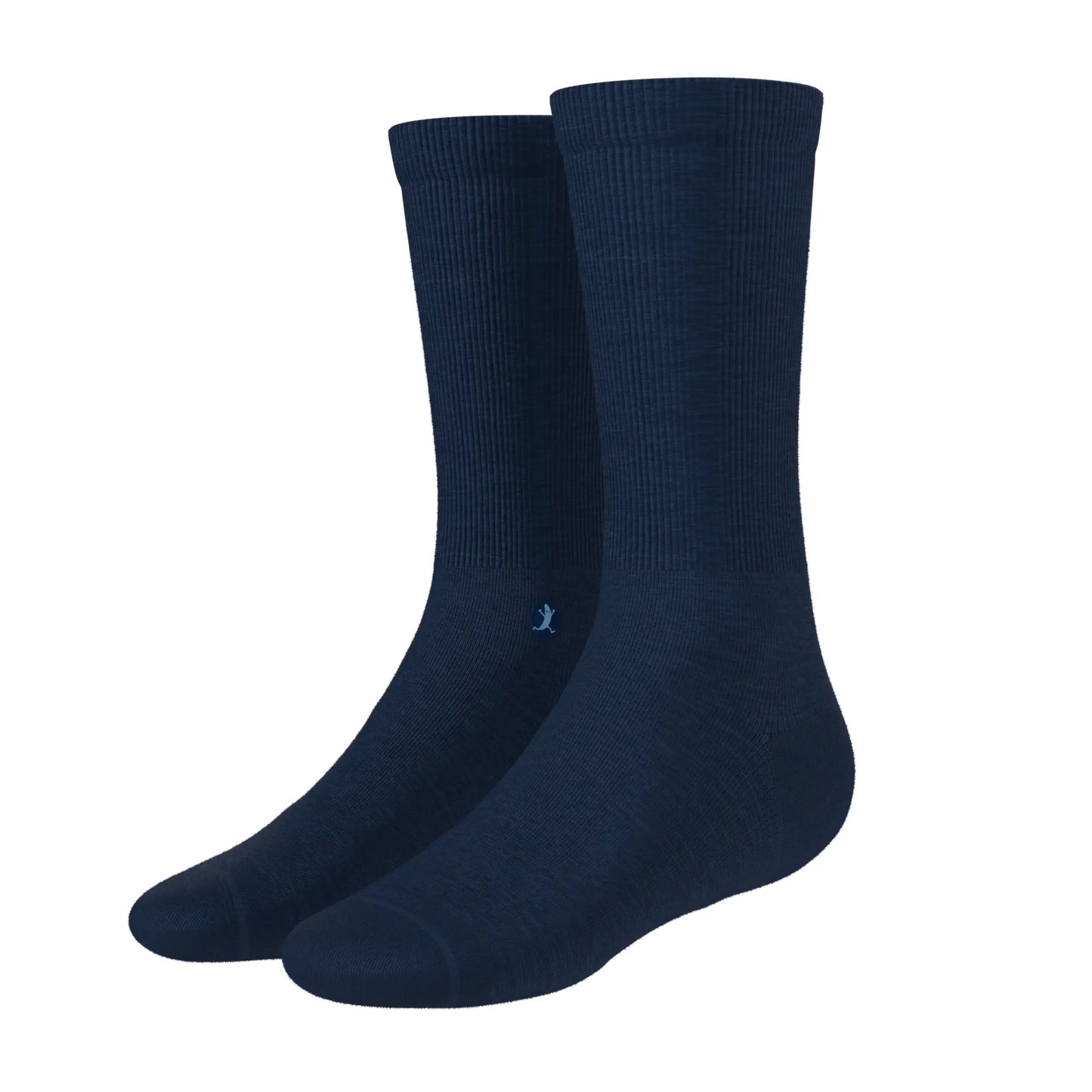 The Ocean Blue | Chambray Heather Heel Hammock™ Crew Socks - MENLL