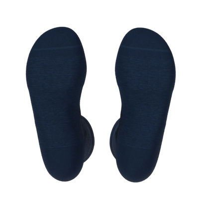 The Ocean Blue | Chambray Heather Heel Hammock™ Crew Socks - MENLL